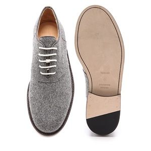 Band of Outsiders Grey Wool Oxfords.